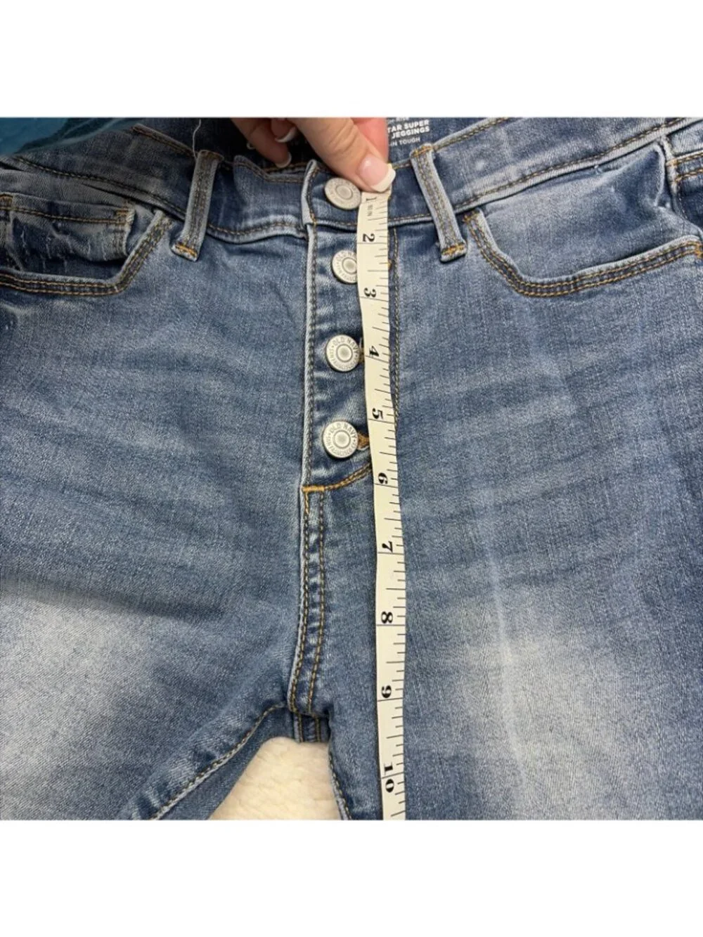 Old Navy Girls Rockstar Super Skinny Jeggings 12 Built In Tough Button Close